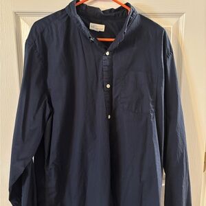 Navy Blue Gap Oxford Button-Up Shirt